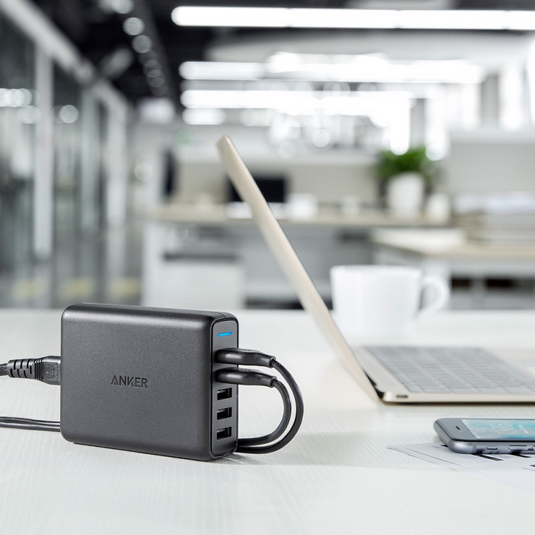 Sạc Anker 5 cổng, 63w, 2 cổng Quick Charge 3.0 – [Powerport Speed 5, 63w, QC 3.0] – A2054