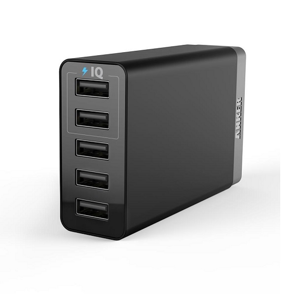 Sạc Anker 5 Cổng USB 25W – [PowerPort 5 Lite] – 2 Màu (Đen, Trắng)