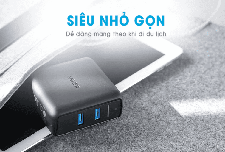 Sạc Anker Powerport Speed 2,39W, QC 3.0