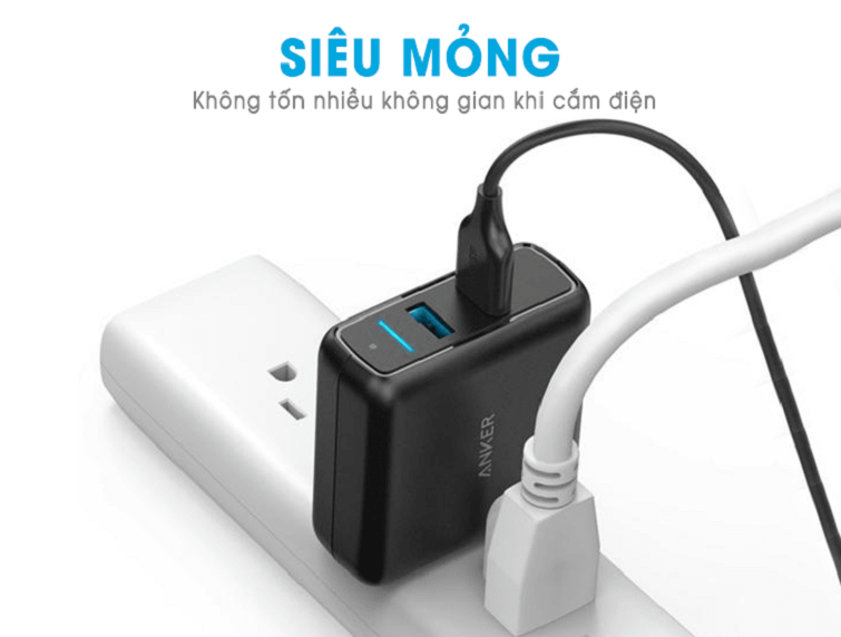 Sạc Anker Powerport Speed 2,39W, QC 3.0