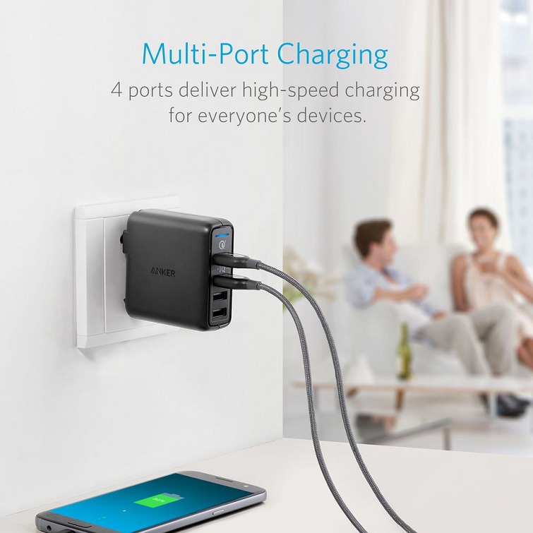 Sạc Anker PowerPort Speed 4 , 43.5w, 1 cổng Quick Charge 3.0 – A2040