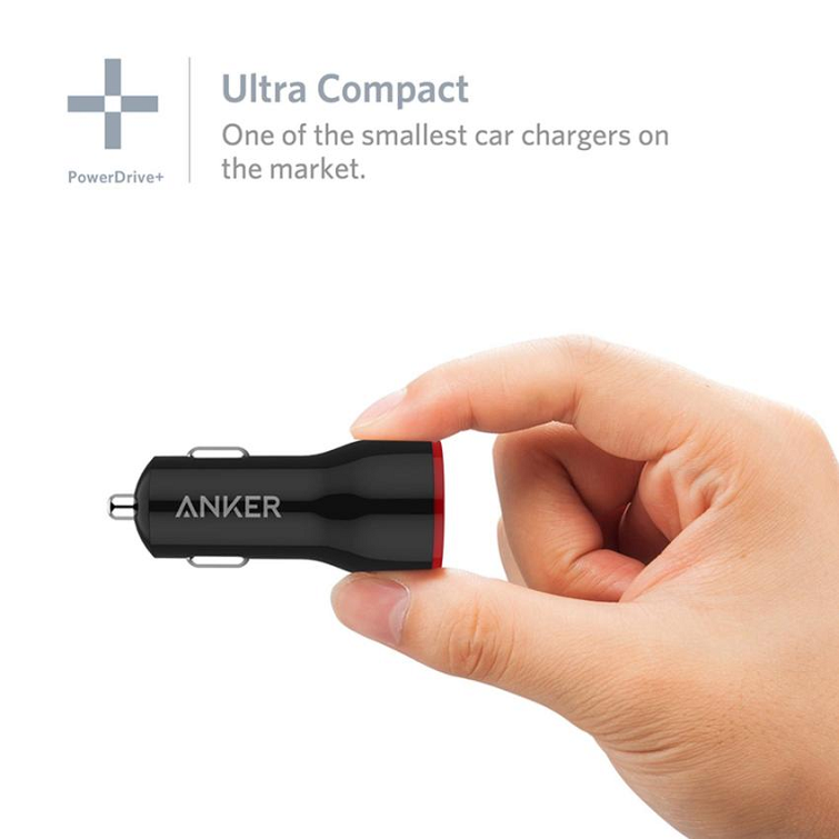 Sạc Ô TÔ Anker 1 Cổng, 24w, Quick Charge 3.0 – [PowerDrive+ 1, 24w, QC 3.0] – Đen