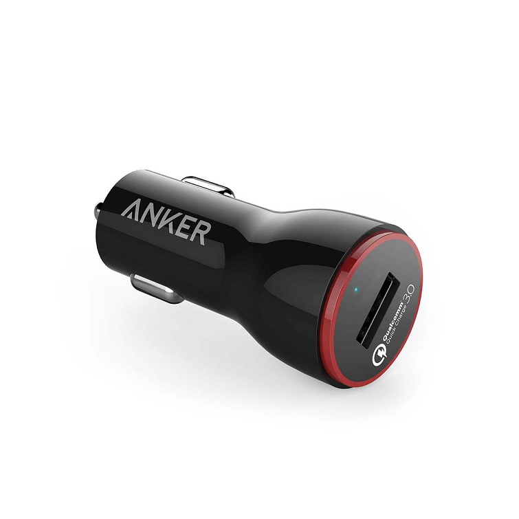 Sạc Ô TÔ Anker 1 Cổng, 24w, Quick Charge 3.0 – [PowerDrive+ 1, 24w, QC 3.0] – Đen