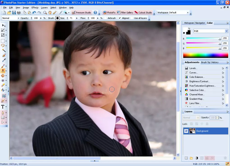 Giao diện phần mềm Serif PhotoPlus