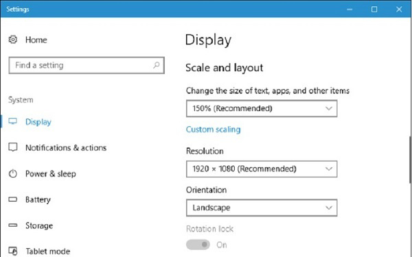 Các bạn có thể chọn hướng xoay riêng biệt đối với mỗi màn hình