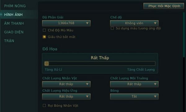 Nâng cấp cấu hình máy tính hay thiết lập lại hình ảnh trong game