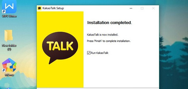 Cài đặt ứng dụng KakaoTalk trên máy tính sẽ được hoàn tất