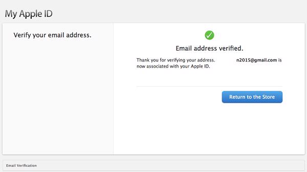 Quá trình tạo ID Apple trên máy tính đã hoàn tất