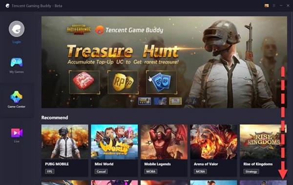 Kéo chuột xuống để tìm tựa game Free Fire