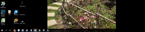 Thanh taskbar nằm ở dưới cùng