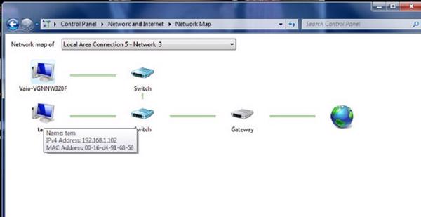 Chờ trong giây lát để Network Map load