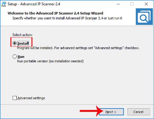 Lần lượt chọn vào Install -> Next
