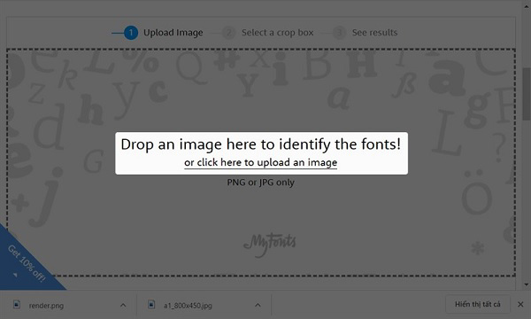 Click vào mục “or click here to upload an image” để tiến hành tải hình ảnh