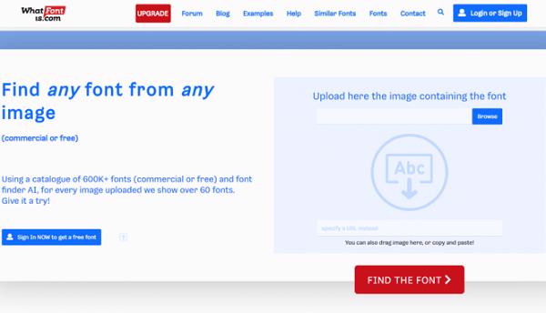 Truy cập vào trang chủ Whatfontis theo đường dẫn link