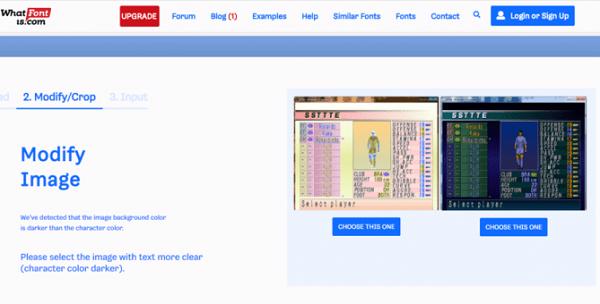 Chọn vào Browse để tải hình ảnh có Font chữ đang cần tìm kiếm lên Web