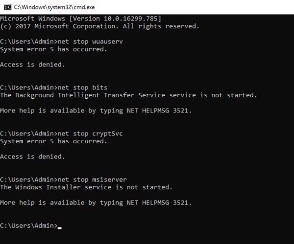 Nhập tiếp các lệnh riêng biệt vào Command Prompt