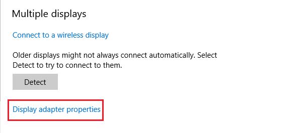 Cuộn xuống tìm và nhấn chọn vào Advanced display settings