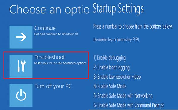 Troubleshoot -> Advanced options -> Startup settings -> Restart -> Safe Mode with Networking.
