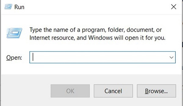 Nhấn vào tổ hợp phím Windows + R để mở công cụ Run