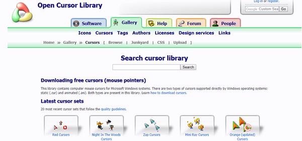 Trang web Open Cursor Library