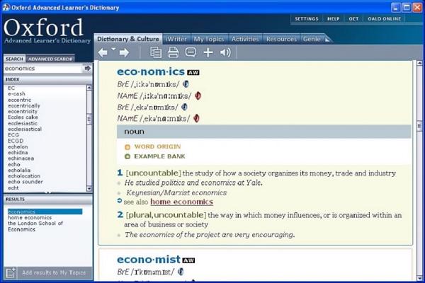 Phần mềm học tiếng anh cho be miễn phí trên laptop - Oxford Dictionary