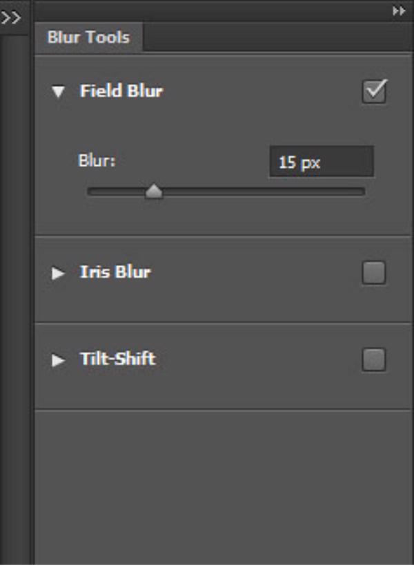 Tại mục Field Blur thay đổi về độ mờ