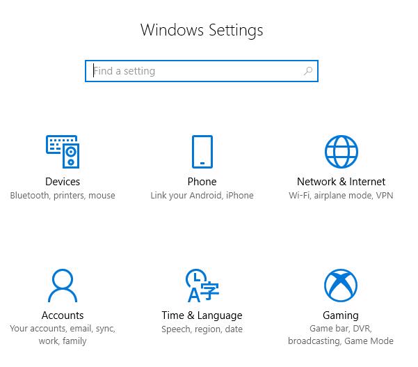 Nhấn vào tổ hợp phím Windows + I để mở cửa sổ Settings